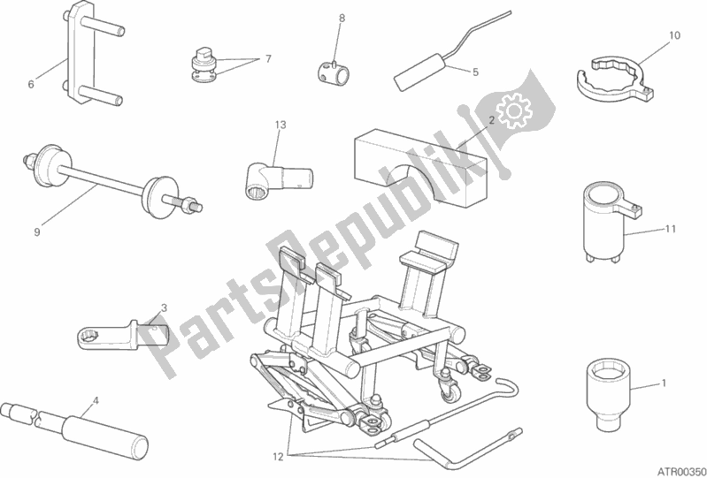 All parts for the 01b - Workshop Service Tools of the Ducati Multistrada 1200 Enduro PRO 2018